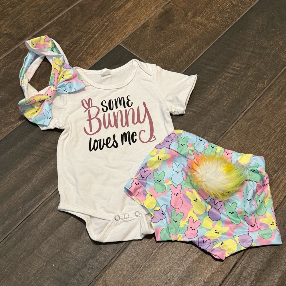 RELIST SOON NWOT 3pc Easter Bunny Outfit - Picture 2 of 14